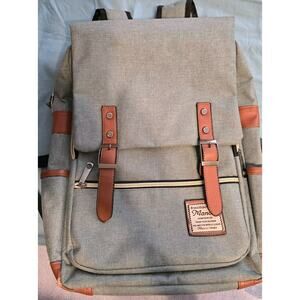 Mancio Green Laptop Business Backpack With USB Charging Port for Travelling